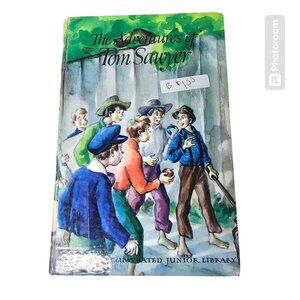 Vintage 1946 The Adventures of Tom Sawyer Hard Cover Book by Mark Twain